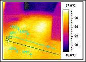 ::Thermografie der Janßen-Fußbodenheizung im Nassaufbau thermo600
